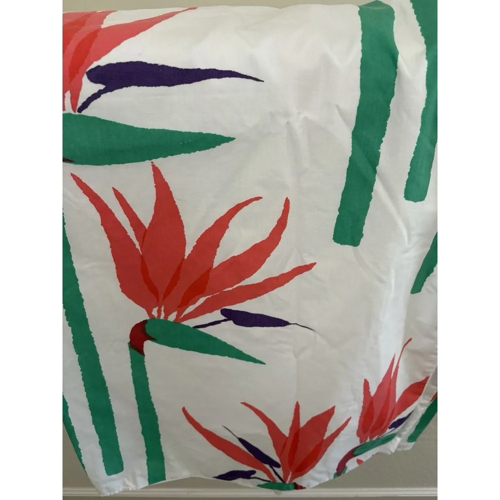 Vtg Martex Birds of Paradise Queen Duvet, Queen Sheet and 2 pillow case Rare set
